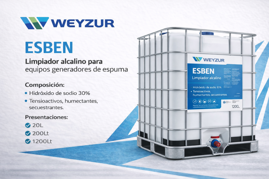 ESBEN Weizur (Limpiador Alcalino No Clorado Espumigeno) 2