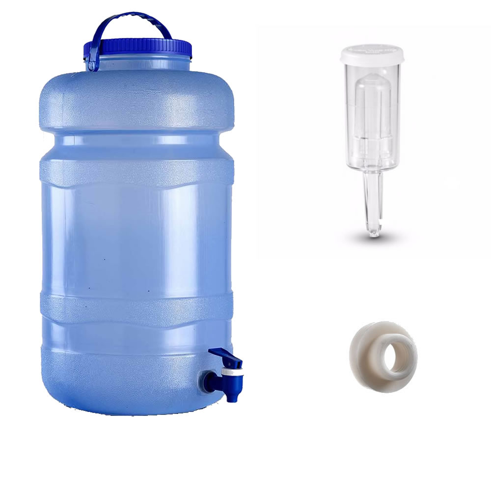 [KITFEA25A3SC] Fermentador 25 lts + Airlock 3 Piezas + Soporte + Canilla