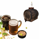Fermentador Simil Barrica de Roble Plastico 30 lts Con Airlock, Canilla y Tapon de Goma.