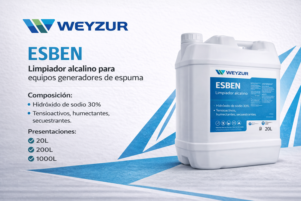 [ESBEN-ALCNOCLO-25Kg] ESBEN Weizur (Limpiador Alcalino No Clorado Espumigeno) (25 kgs)