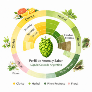 Lupulo cascade insumos cerveza artesanal