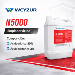 Bidón N5000 Weyzur limpiador desincrustante ácido para sistemas CIP e industria alimenticia