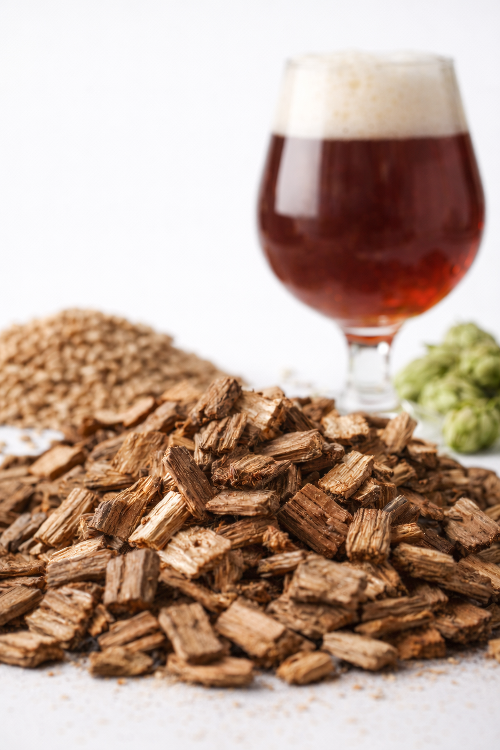 hips-roble-frances-detalle-textura-tostado-medio.jpg Chips de roble francés tostado medio para maduración de cerveza artesanal