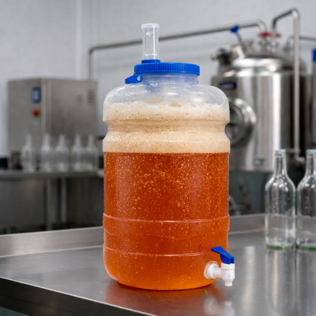 Fermentador 25 Litros con Canilla Doble Acción + Airlock (Azul/Natural) fermentador 25 litros canilla doble accion airlock soporte manija cerveza artesanal