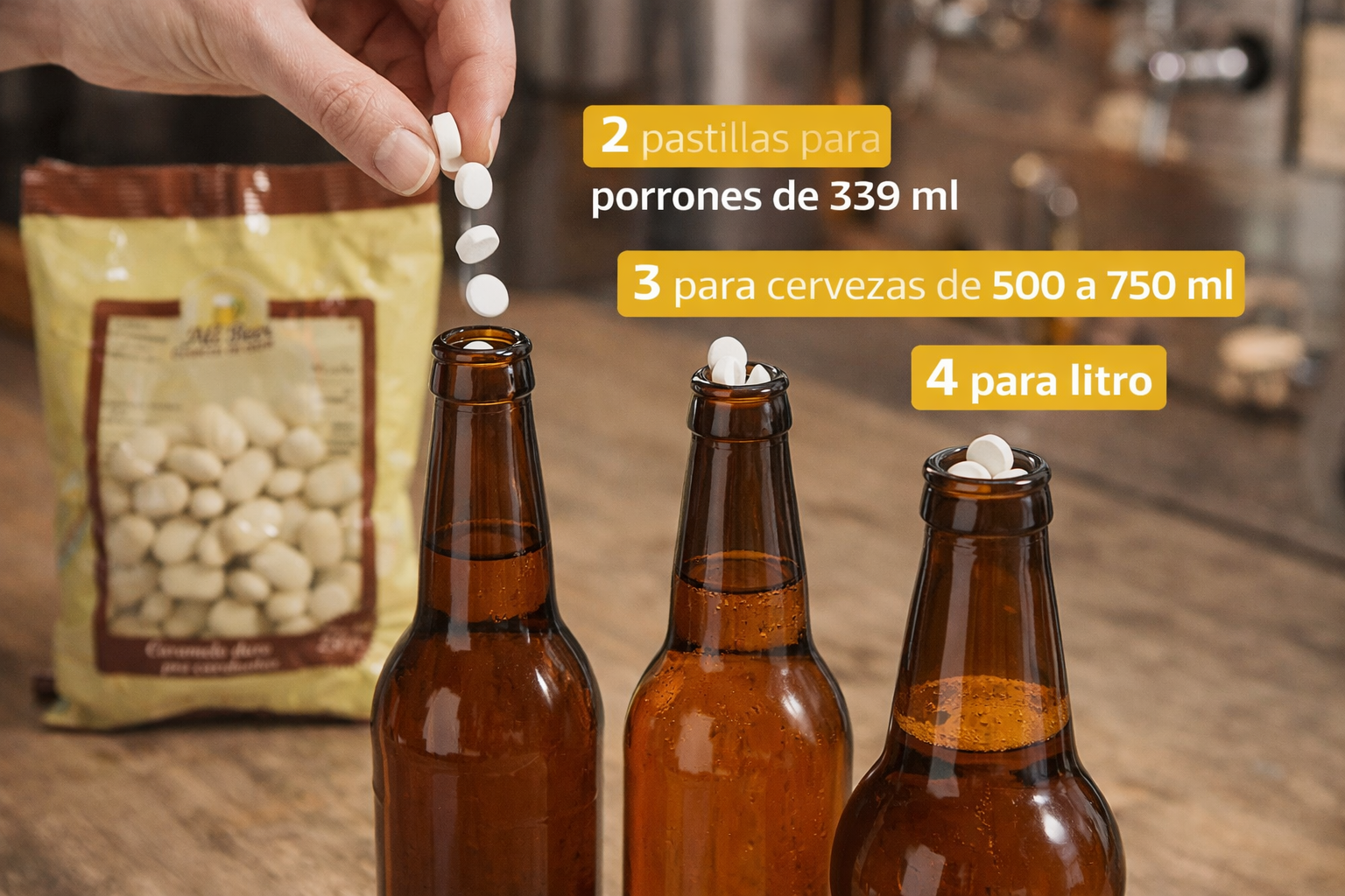 Pastillas Carbonatadoras cerveza artesanal pastillas carbonatadoras para cerveza carbonatacion en botella priming