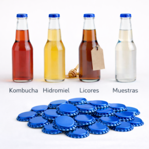 apas corona azules 26 mm para botellas de cerveza artesanal