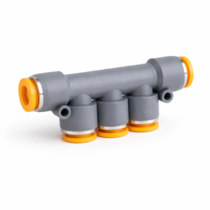 Racor Distribuidor 5 Salidas Push In para Manguera 8mm / 10mm | Cerveza Artesanal, CO₂ y Sistemas Neumáticos