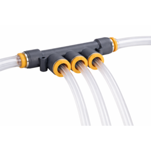 Racor Distribuidor 5 Salidas Push In para Manguera 8mm / 10mm | Cerveza Artesanal, CO₂ y Sistemas Neumáticos