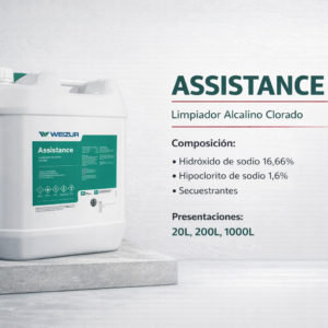 Limpiador alcalino clorado industrial Assistance para limpieza y desinfección diaria en industria alimenticia