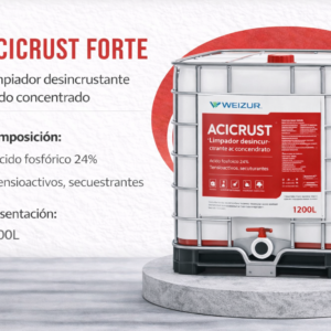 Desincrustante ácido industrial Acicrust Forte para eliminación de incrustaciones minerales severas 1200lt