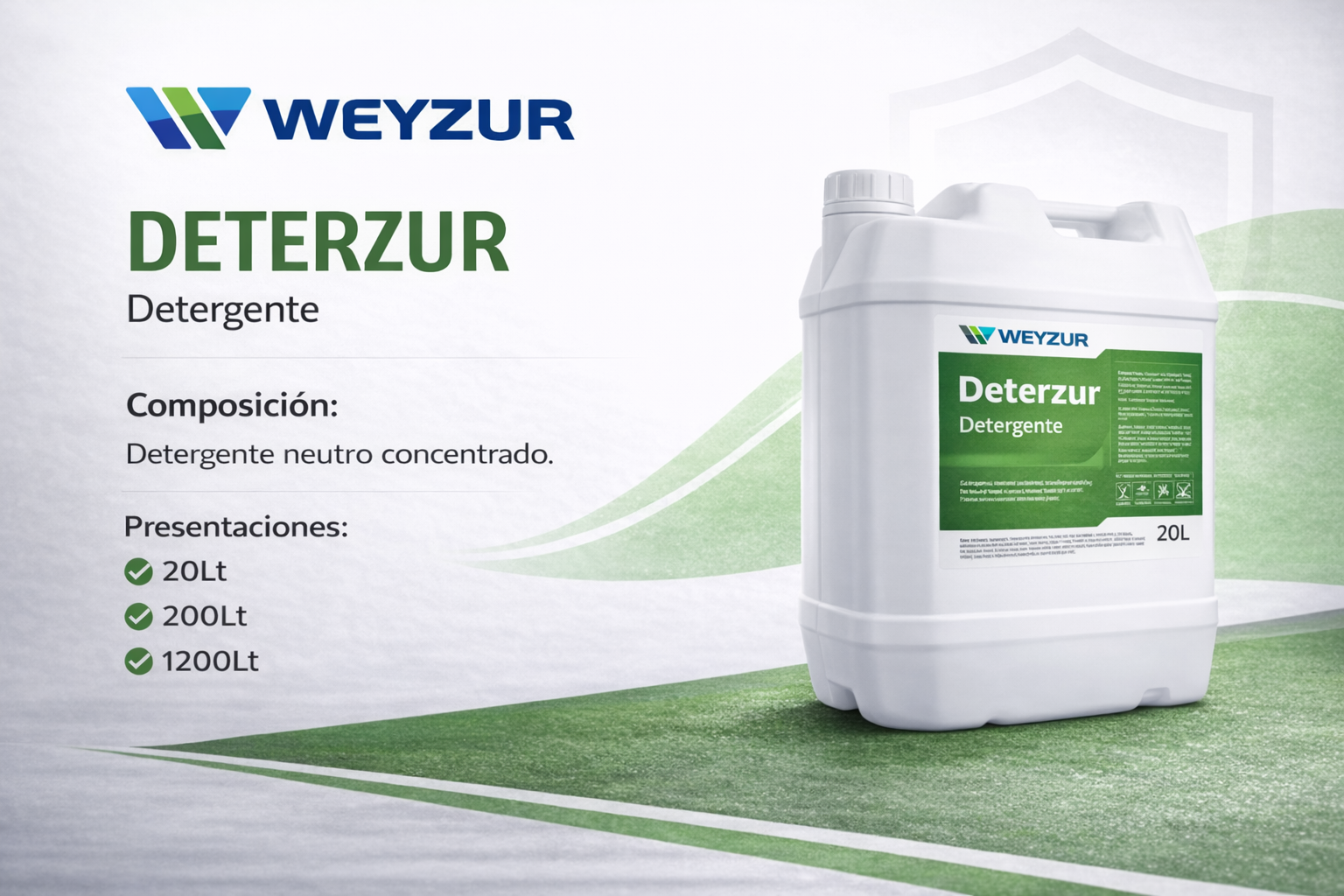 Deterzur detergente neutro concentrado 20lt Detergente neutro concentrado Deterzur industrial bidón 20lt