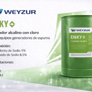 Limpiador alcalino clorado Enky industrial alta potencia desinfección 200lt