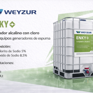 Limpiador alcalino clorado Enky industrial alta potencia desinfección 1200