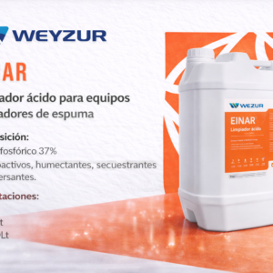 Limpiador ácido Einar desincrustante industrial sarro minerales