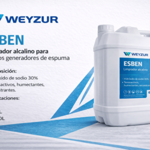 Limpiador alcalino Esben espuma activa uso industrial y comercial 20