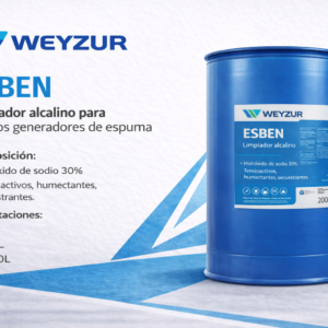 Limpiador alcalino Esben espuma activa uso industrial y comercial 200lt