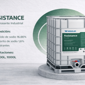 Limpiador alcalino clorado industrial Assistance para limpieza y desinfección diaria en industria alimenticia 1200lt