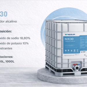 Limpiador alcalino industrial NIX30 sin cloro para limpieza profunda en procesos industriales y alimenticios 1200 lt